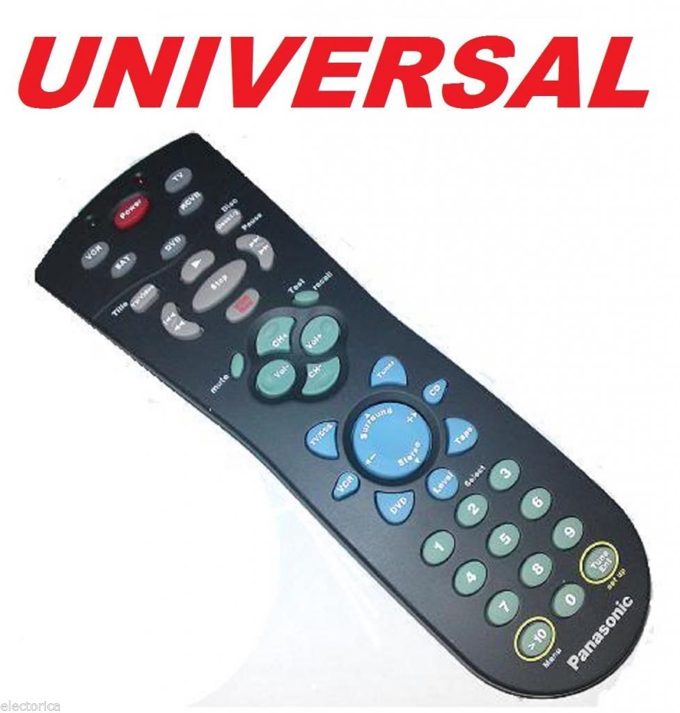 UNIVERSAL REMOTE CONTROL CONTROLLER PANASONIC,GE,TV,VCR,TOSHIBA,